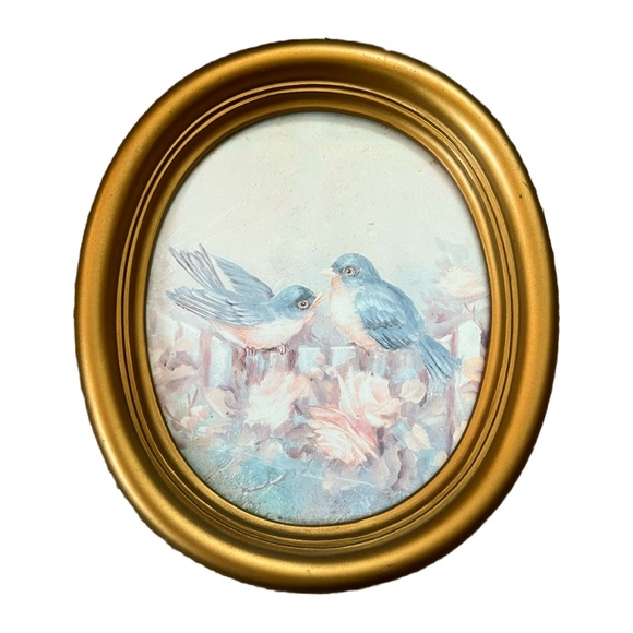 Set of 2 Vintage Homco Home Interiors Bluebird Prints - Picture 3 of 6